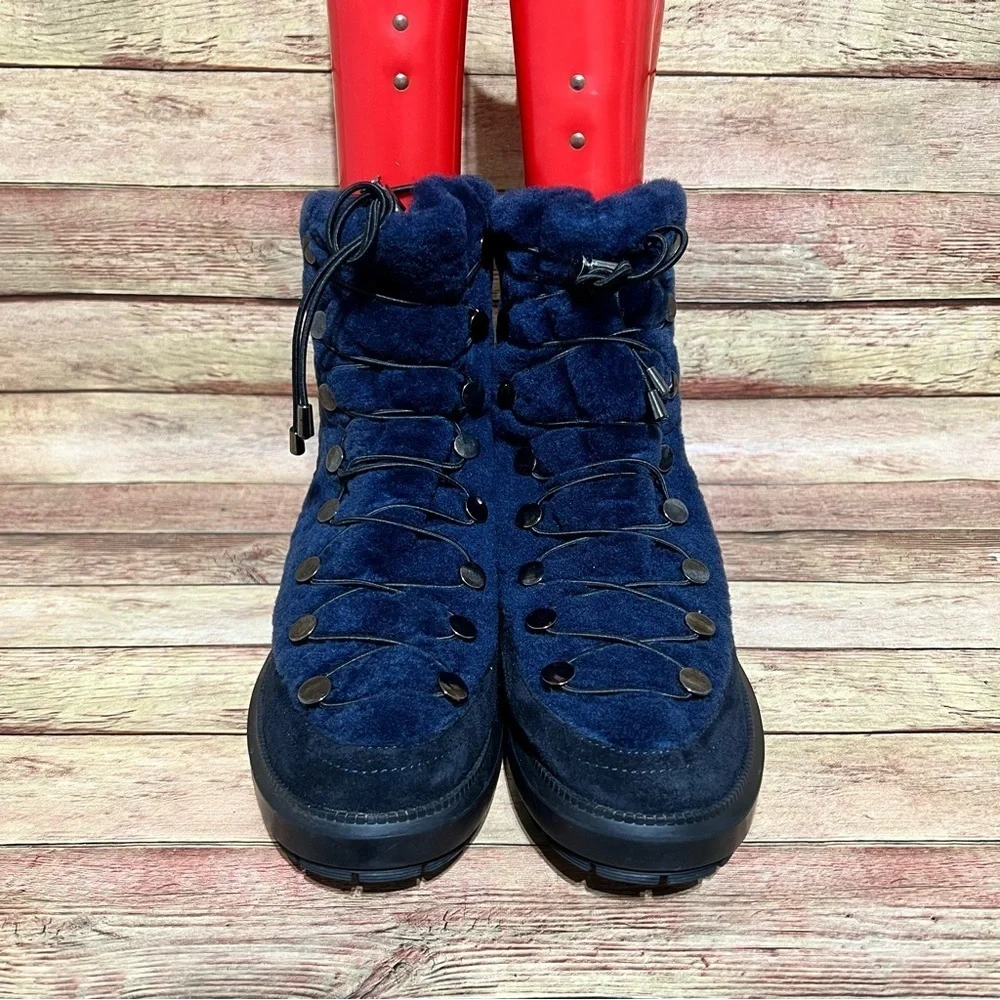 Aquatalia Lorena Shearling Suede Boots